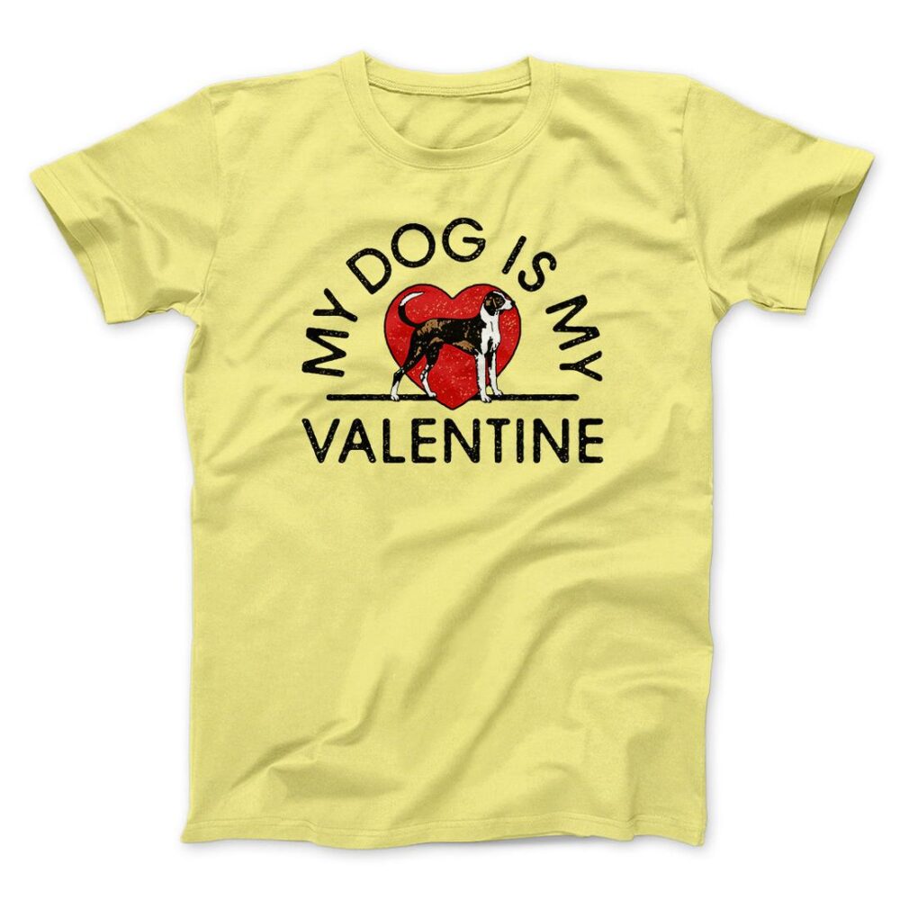 My Dog Is My Valentine Men/Unisex T-Shirt